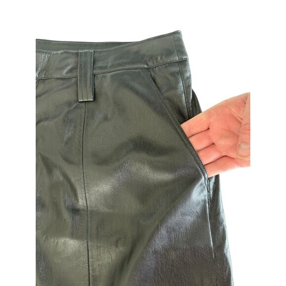 7 FOR ALL MANKIND FAUX LEATHER EASY TROUSER IN BLACK NWT SIZE 31 - Picture 4 of 10
